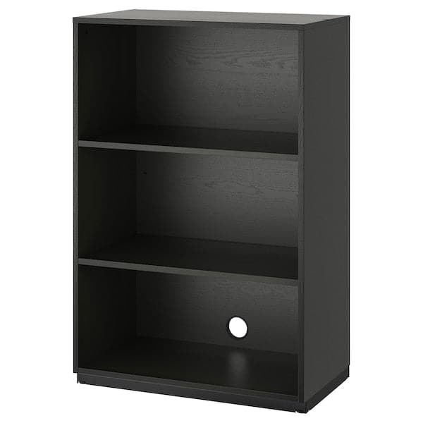 GALANT - Shelf unit, black stained ash veneer, 80x120 cm - best price from Maltashopper.com 80365190