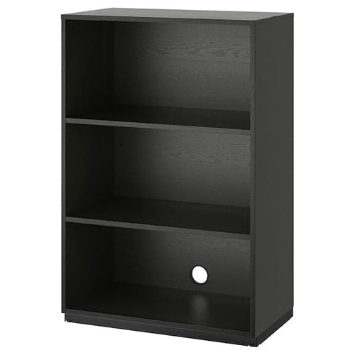 GALANT - Shelf unit, black stained ash veneer, 80x120 cm