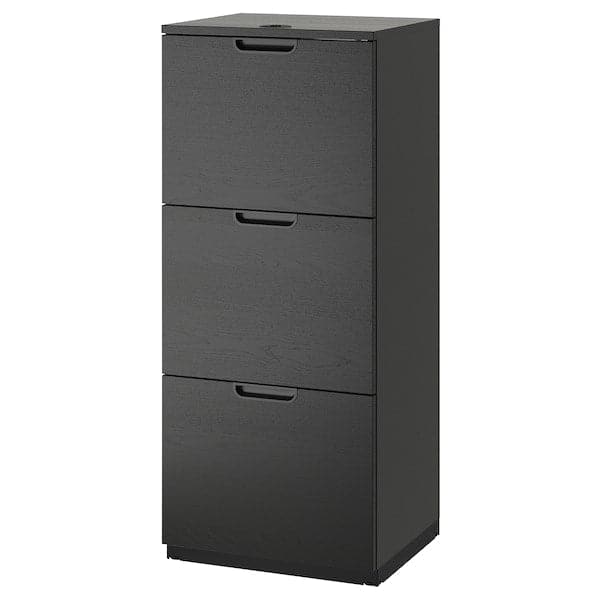 GALANT - File cabinet, black stained ash veneer, 51x120 cm - best price from Maltashopper.com 30365183