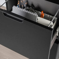 GALANT - File cabinet, black stained ash veneer, 51x120 cm - best price from Maltashopper.com 30365183
