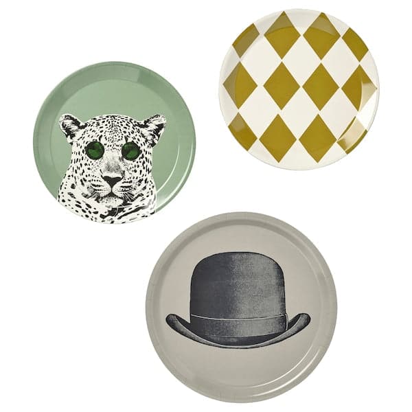 Ikea GALLERISKOG - Wall decoration, set of 3, mixed motifs