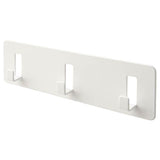 GALTBOX rack with 3 hooks, self-adhesive/white, 16x5x2 cm