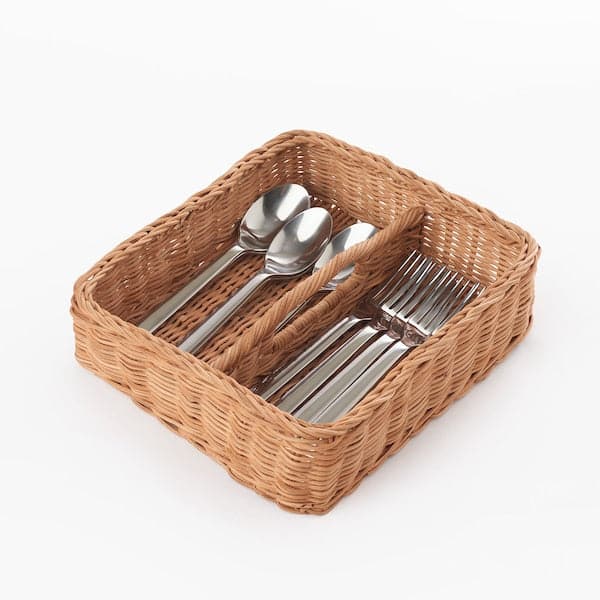 GANSBYN - Cutlery tray, rattan, , 22x25 cm - best price from Maltashopper.com 60469283