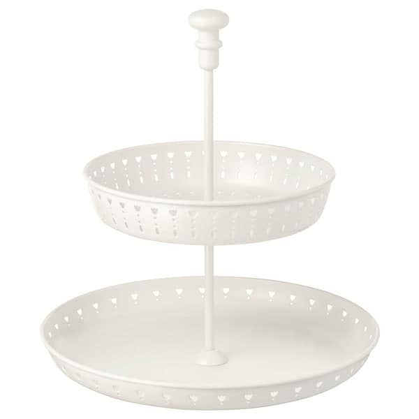 GARNERA - Serving stand, two tiers, white - best price from Maltashopper.com 10258768