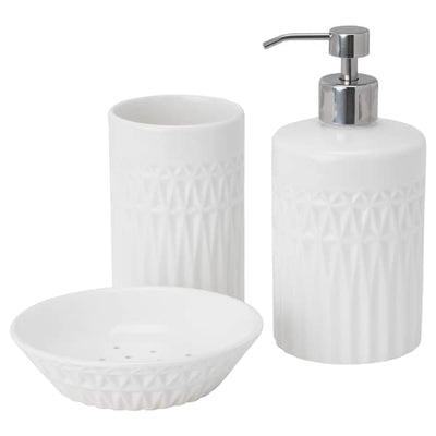 GAVIKEN Bathroom set, 3 pieces - white , - best price from Maltashopper.com 60353975