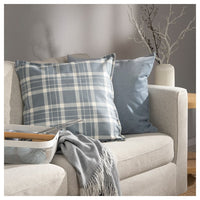 GEMSROT - Cushion cover, check/blue, 50x50 cm - best price from Maltashopper.com 80573603