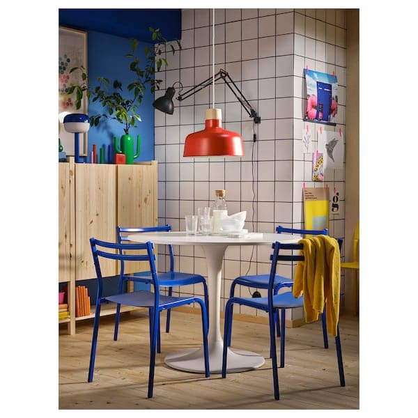 GENESÖN - Chair, metal/blue - best price from Maltashopper.com 80567796