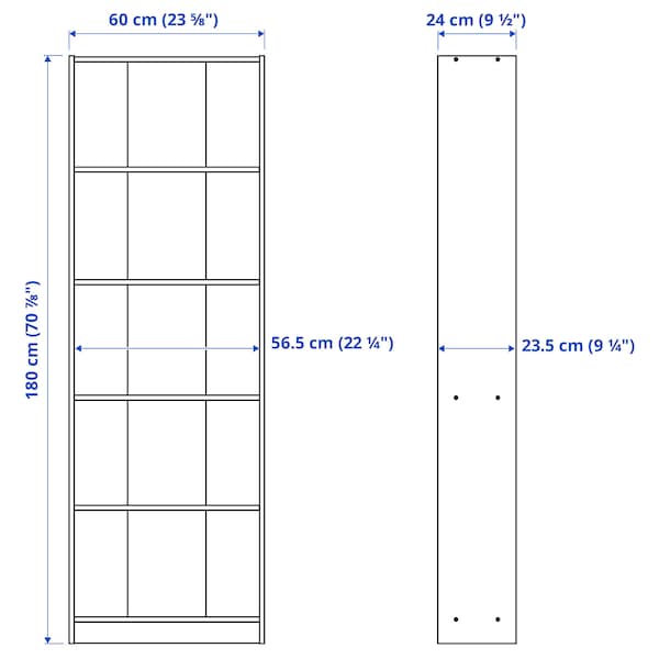 GERSBY - Bookcase, white, 60x180 cm - best price from Maltashopper.com 70261131