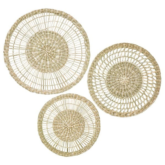 GILLSTAD - Wall decoration, set of 3, sedge handmade - best price from Maltashopper.com 20518030