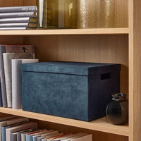 GJÄTTA - Storage box with lid, velvet dark blue, 25x35x20 cm - Premium  from Ikea - Just €15.99! Shop now at Maltashopper.com