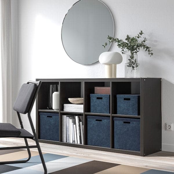 Ikea GJÄTTA - Storage box with lid, velvet dark blue, 25x35x20 cm
