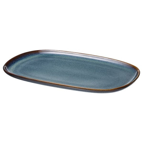 GLADELIG - Plate, blue, 31x19 cm