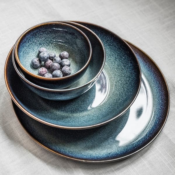 Ikea GLADELIG - Deep plate, blue, 21 cm