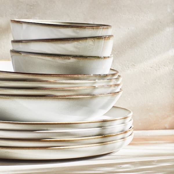GLADELIG - Deep plate, grey, 21 cm - best price from Maltashopper.com 80457161