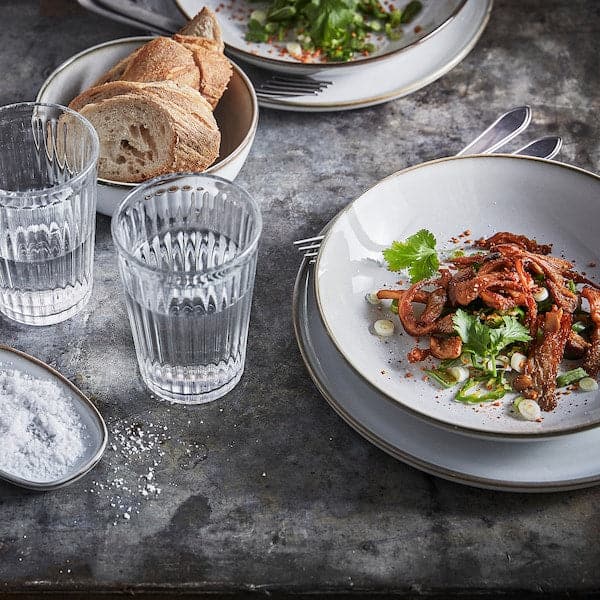 Ikea GLADELIG - Deep plate, grey, 21 cm