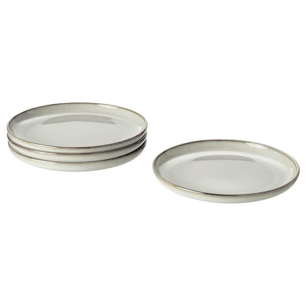 GLADELIG - Side plate, grey, 20 cm