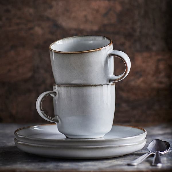GLADELIG - Side plate, grey, 20 cm - best price from Maltashopper.com 10457145