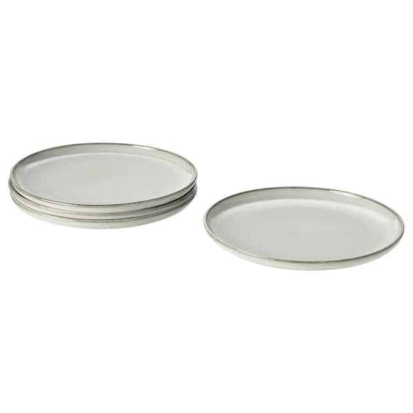 GLADELIG - Plate, grey, 25 cm