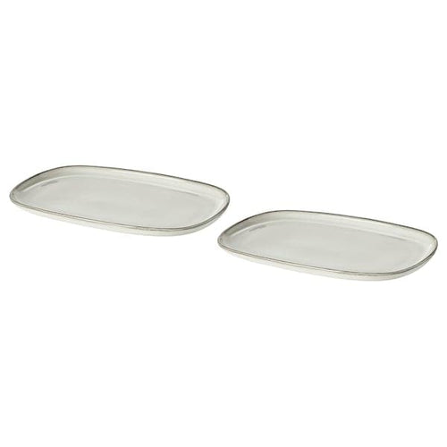 GLADELIG - Plate, grey, 20x13 cm