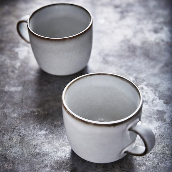 GLADELIG - Mug, grey, 37 cl - best price from Maltashopper.com 70457152