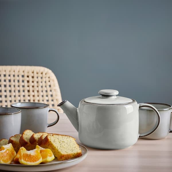 GLADELIG - Teapot, grey, 1.2 l - best price from Maltashopper.com 00537548