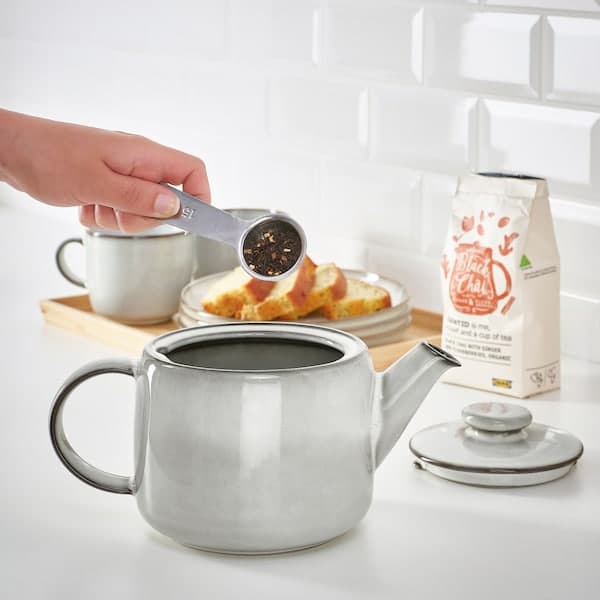GLADELIG - Teapot, grey, 1.2 l - best price from Maltashopper.com 00537548