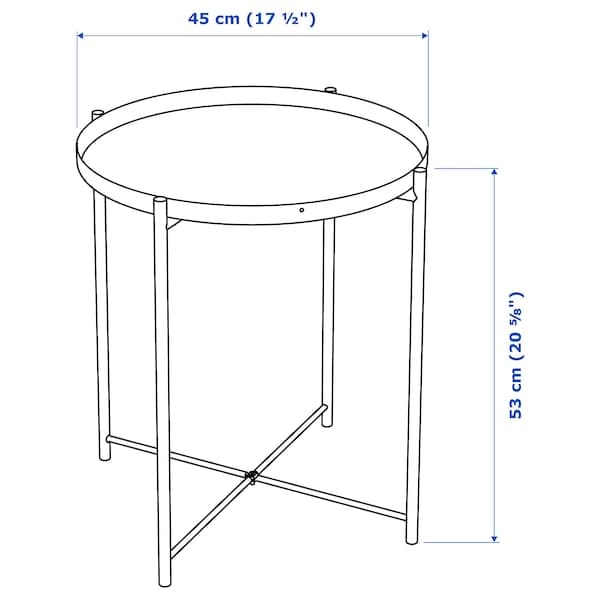 GLADOM - Tray table, white, 45x53 cm - Premium Furniture from Ikea - Just €19.99! Shop now at Maltashopper.com