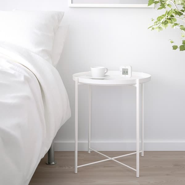 Ikea GLADOM - Tray table, white, 45x53 cm