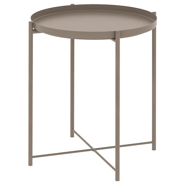 GLADOM - Tray table, dark grey-beige, 45x53 cm