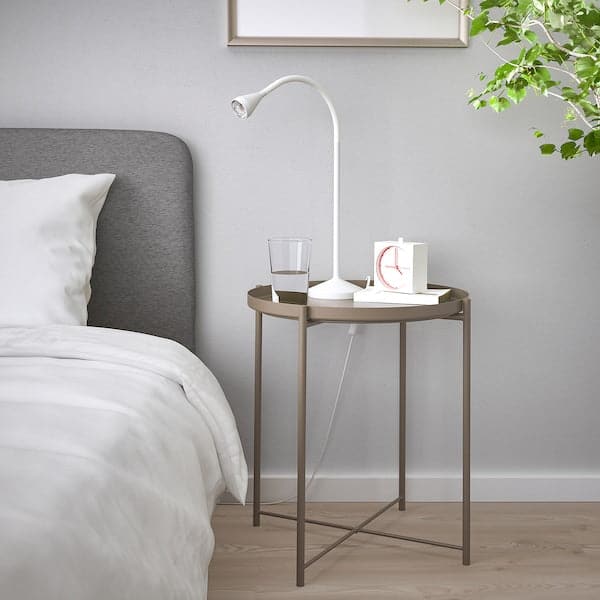 GLADOM - Tray table, dark grey-beige, 45x53 cm - best price from Maltashopper.com 30513763