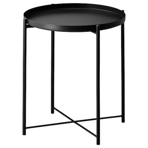 GLADOM - Tray table, black, 45x53 cm