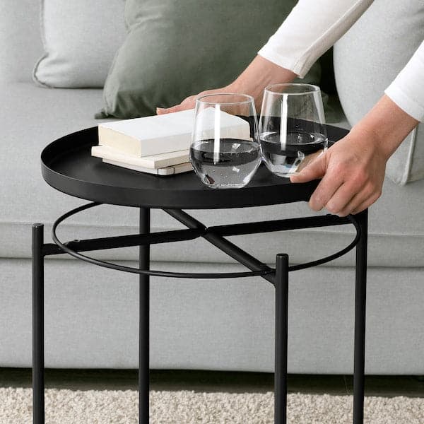 Ikea GLADOM - Tray table, black, 45x53 cm
