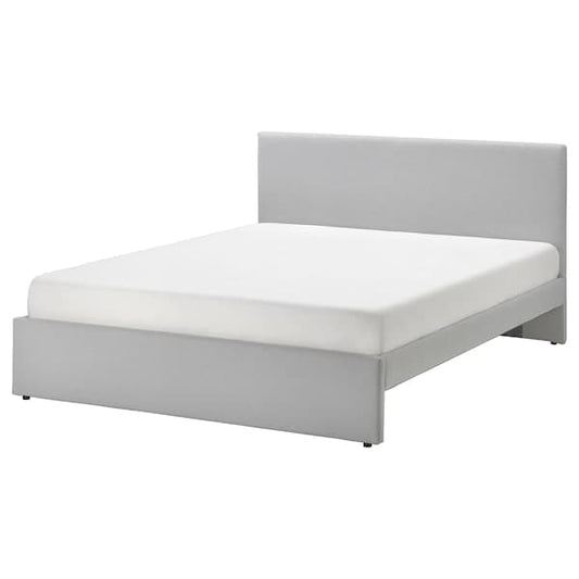 Ikea GLADSTAD Padded bed structure - Light grey Kabusa 140x200 cm