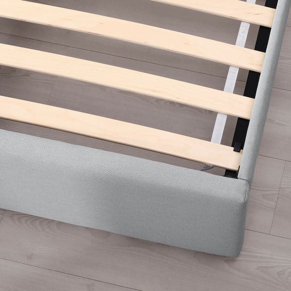 GLADSTAD Padded bed structure - Light grey Kabusa 140x200 cm - best price from Maltashopper.com 60490449