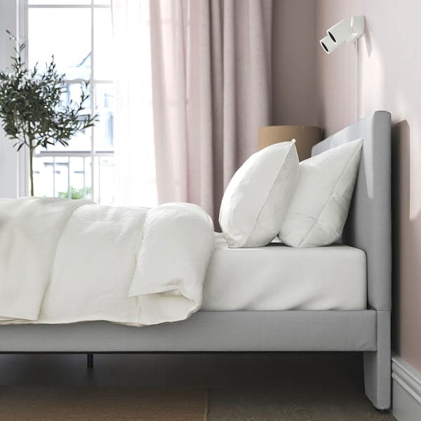GLADSTAD Padded bed structure - Light grey Kabusa 160x200 cm - best price from Maltashopper.com 80490453