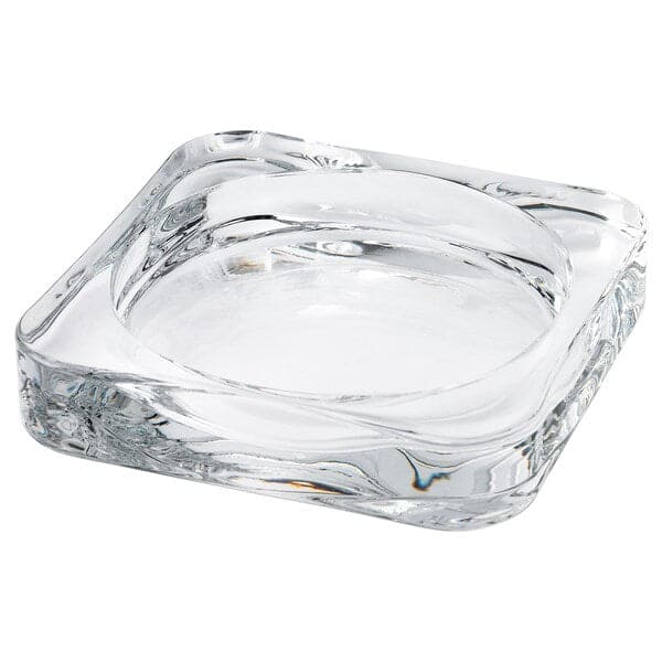 GLASIG - Candle dish, clear glass, 10x10 cm - best price from Maltashopper.com 60259143