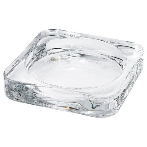 GLASIG - Candle dish, clear glass, 10x10 cm