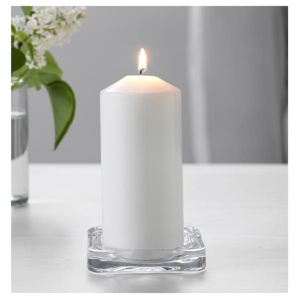 Ikea GLASIG - Candle dish, clear glass, 10x10 cm
