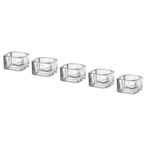 GLASIG - Tealight holder, clear glass, 5x5 cm - Premium Decor from Ikea - Just €3.99! Shop now at Maltashopper.com