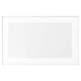 GLASSVIK glass door, white/clear glass, 60x38 cm