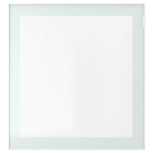 Ikea GLASSVIK - Glass door, white/light green clear glass, 60x64 cm