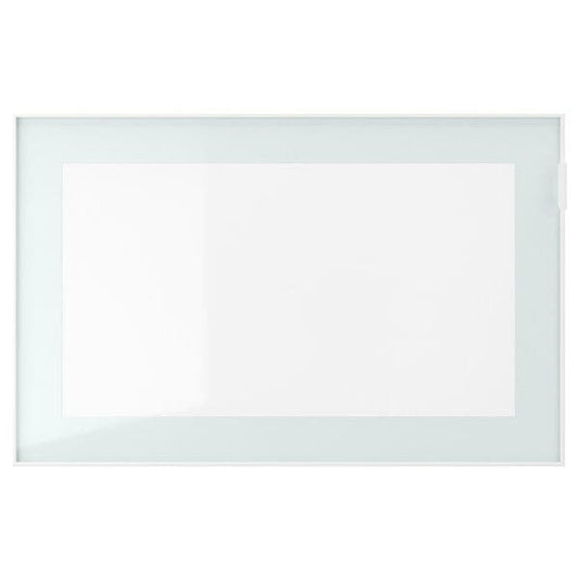 GLASSVIK - Glass door, white/light green clear glass, 60x38 cm - best price from Maltashopper.com 60540897