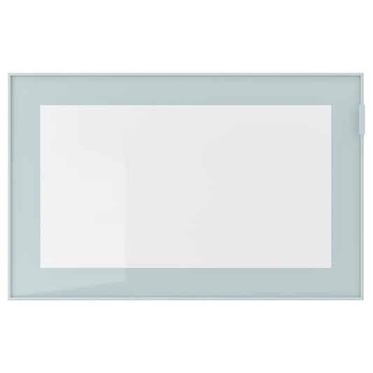Ikea GLASSVIK - Glass door, light grey-blue/clear glass, 60x38 cm