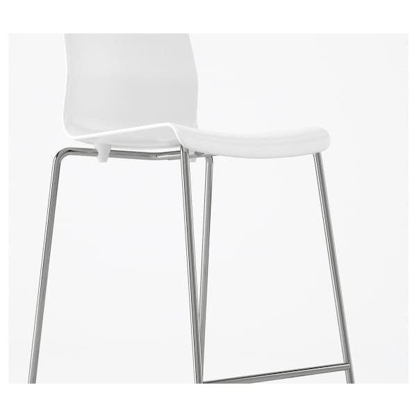 GLENN Bar stool - white/chrome 77 cm , 77 cm - best price from Maltashopper.com 30135658