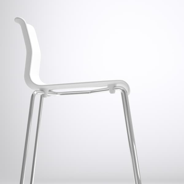 Ikea GLENN Bar stool - white/chrome 77 cm , 77 cm