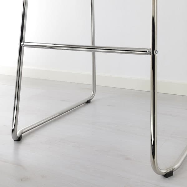 Ikea GLENN Bar stool - white/chrome 77 cm , 77 cm