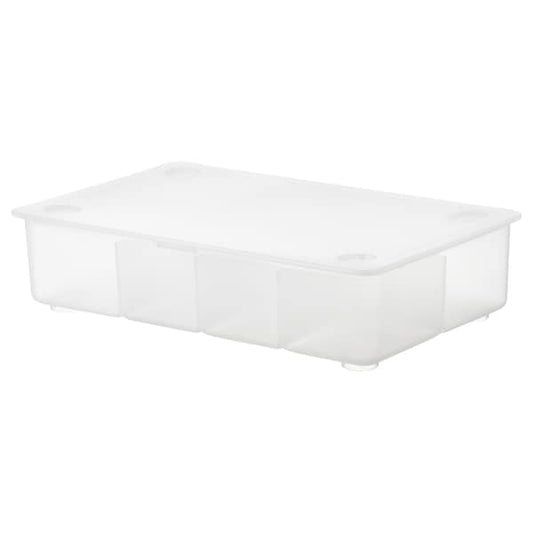 Ikea GLIS - Box with lid, transparent, 34x21 cm