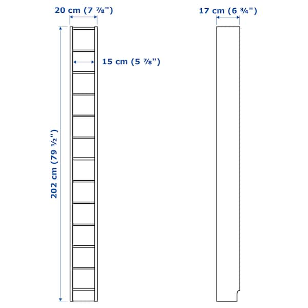 Ikea GNEDBY - Shelving unit, white, 202 cm
