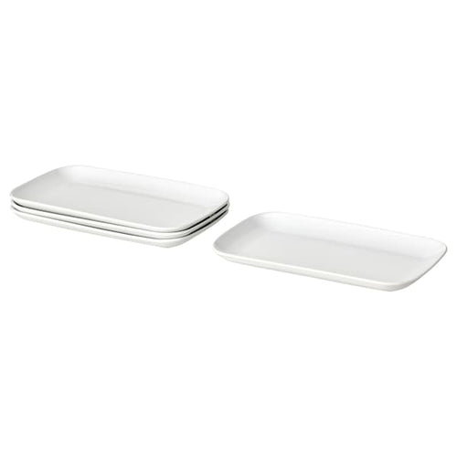 GODMIDDAG - Plate, white, 18x30 cm