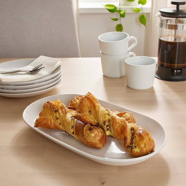 GODMIDDAG - Serving plate, white, 32x18 cm - best price from Maltashopper.com 80477201